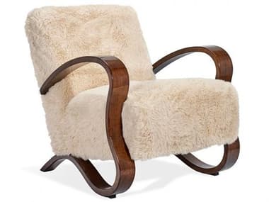 Interlude Home Milan 28" Beige Fur Accent Chair IL145288