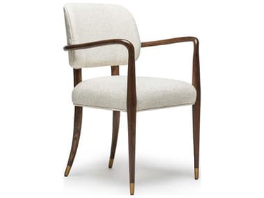 Interlude Home Serafina White Upholstered Arm Dining Chair IL145294