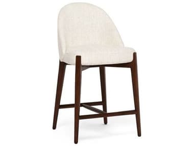 Interlude Home Oakley Toffee Desert Dune Upholstered Ash Wood Counter Stool IL145311