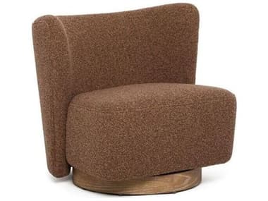 Interlude Home Dorian Swivel Brown Accent Chair IL145316