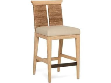 Interlude Home Reed Faux Leather Sungkai Wood Counter Stool IL145350