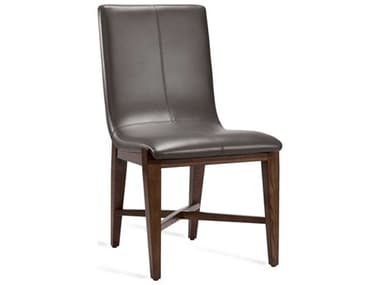 Interlude Home Ivy Gray Leather Armless Dining Chair IL149116