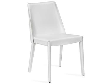 Interlude Home Malin White Leather Armless Dining Chair IL149117