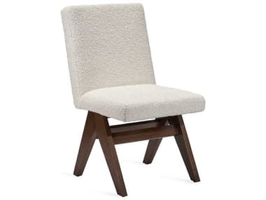 Interlude Home Julian White Upholstered Armless Dining Chair IL149907