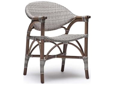 Interlude Home Vero Rattan Gray Arm Dining Chair IL149942