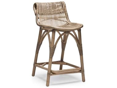 Interlude Home Naples Rattan Warm Taupe Counter Stool IL149948