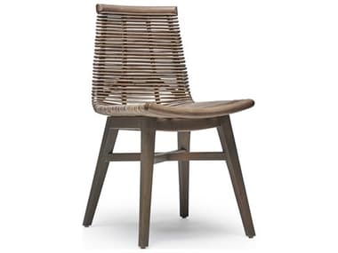 Interlude Home Sanibel Mahogany Wood Gray Side Dining Chair IL149952