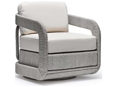 Interlude Home Harbour Swivel 27" Beige Fabric Accent Chair IL149962