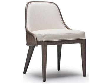 Interlude Home Siesta Mahogany Wood Gray Fabric Upholstered Side Dining Chair IL149964