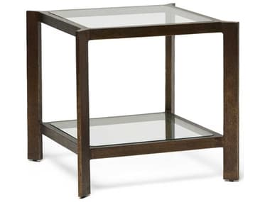 Interlude Home Linley Square Deep Bronze Clear Glass End Table IL155189