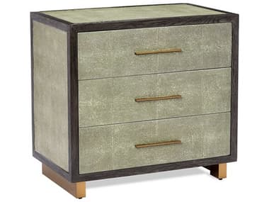 Interlude Home Maia 30&quot; Wide 3-Drawers Gray Chest Nightstand IL188091