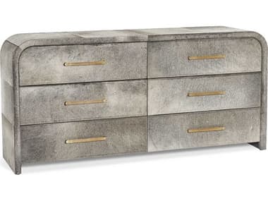 Interlude Home Boden 6-Drawers Gray Double Dresser IL188229