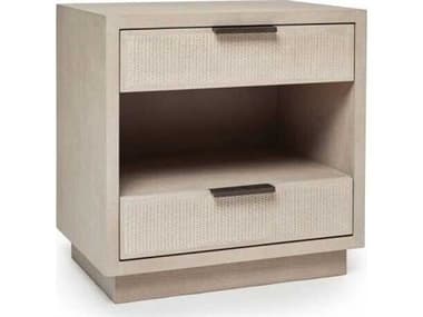 Interlude Home Holmes 2-Drawers Beige Oak Wood Nightstand IL188264