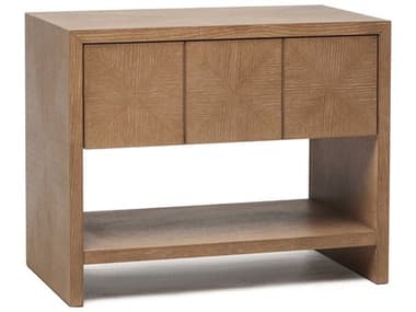 Interlude Home Lowell 1-Drawer Brown Oak Wood Nightstand IL188305