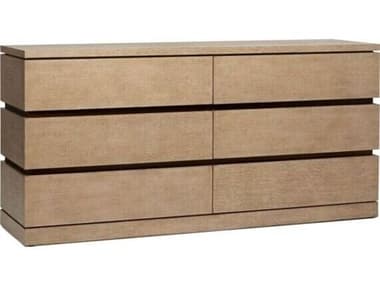 Interlude Home Bolton 6-Drawers Natural Oak Wood Double Dresser IL188324