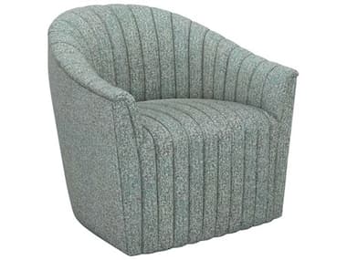 Interlude Home Channel Swivel 34" Green Fabric Tufted Accent Chair IL19800354