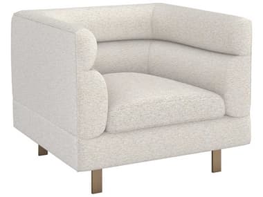 Interlude Home Ornette 36" Beige Fabric Accent Chair IL19800551