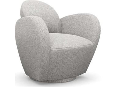 Interlude Home Miami Swivel Gray Accent Chair IL19800614