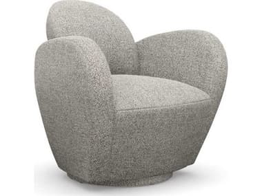 Interlude Home Miami Swivel Gray Accent Chair IL19800616