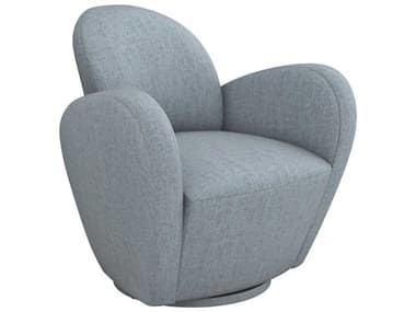Interlude Home Miami Swivel 34" Gray Fabric Accent Chair IL19800650