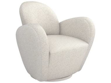 Interlude Home Miami Swivel 34" Beige Fabric Accent Chair IL19800651