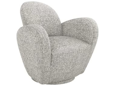 Interlude Home Miami Swivel 34" Gray Fabric Accent Chair IL19800656
