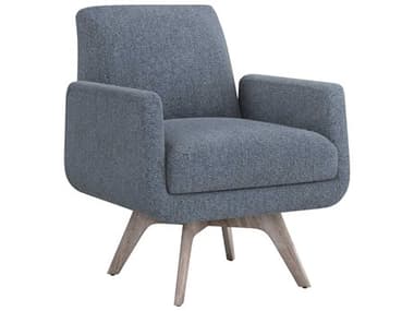 Interlude Home Landon 28" Blue Fabric Accent Chair IL19801258