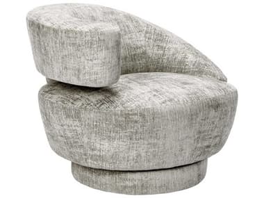 Interlude Home Arabella Swivel 35" Gray Fabric Accent Chair IL19801514