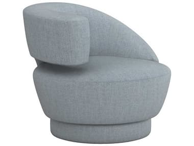Interlude Home Arabella Swivel 35" Gray Fabric Accent Chair IL19801550