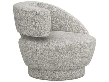 Interlude Home Arabella Swivel 35" Gray Fabric Accent Chair IL19801556