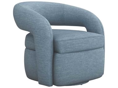 Interlude Home Targa Swivel 32" Blue Fabric Accent Chair IL19801652