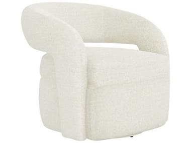 Interlude Home Targa Swivel 32" White Fabric Accent Chair IL19801655