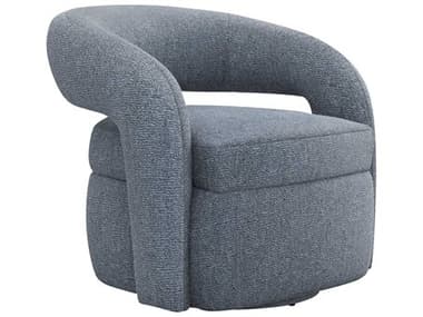Interlude Home Targa Swivel 32" Blue Fabric Accent Chair IL19801658