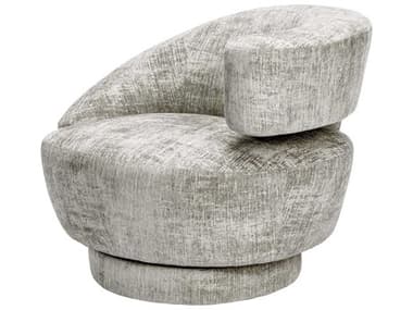 Interlude Home Arabella Swivel 35" Gray Fabric Accent Chair IL19801814