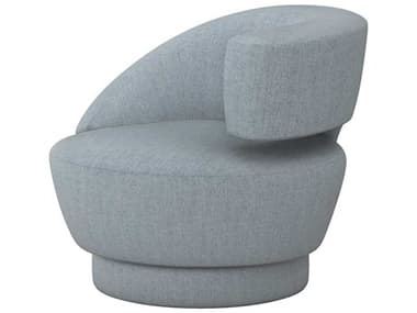 Interlude Home Arabella Swivel 35" Gray Fabric Accent Chair IL19801850