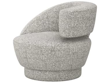Interlude Home Arabella Swivel 35" Gray Fabric Accent Chair IL19801856