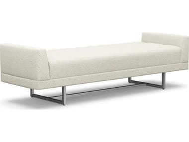 Interlude Home Luca Down Polished Nickel Cream Upholstered Accent Bench IL19801919