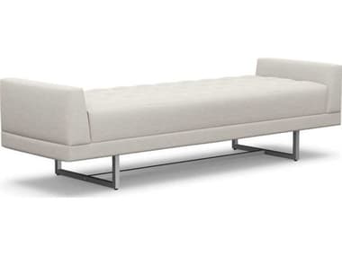 Interlude Home Luca Cameo Polished Nickel Cream Upholstered Accent Bench IL1980197