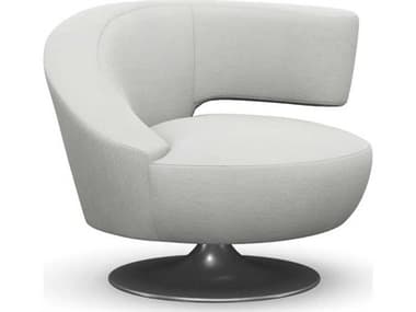 Interlude Home Isabella Swivel White Accent Chair IL19802212