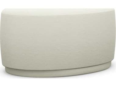 Interlude Home Dana Pure Cream Upholstered Ottoman IL19802315