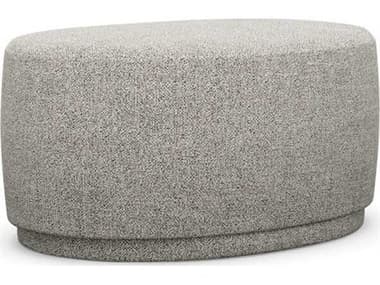 Interlude Home Dana Rock Gray Upholstered Ottoman IL19802316