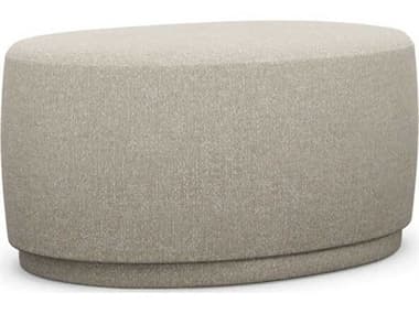 Interlude Home Dana Wheat Beige Upholstered Ottoman IL19802318