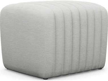 Interlude Home Channel Fresco Cream Upholstered Ottoman IL19802412