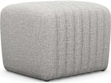 Interlude Home Channel Storm Gray Upholstered Ottoman IL19802414