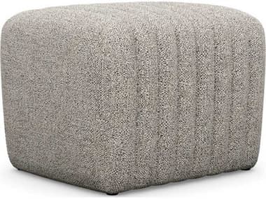Interlude Home Channel Rock Gray Upholstered Ottoman IL19802416