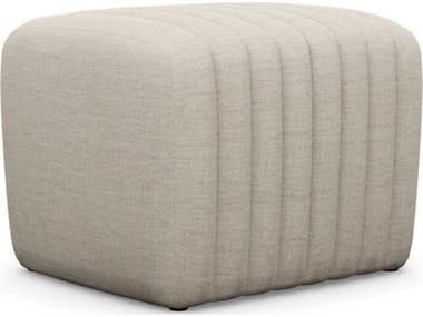 Interlude Home Channel Bluff Beige Upholstered Ottoman IL19802417