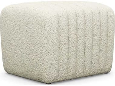 Interlude Home Channel Down Cream Upholstered Ottoman IL19802419