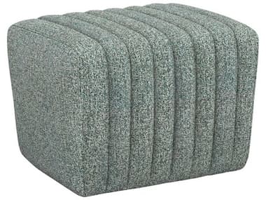 Interlude Home Channel 23" Pool Green Fabric Upholstered Tufted Ottoman IL19802454