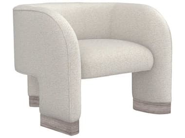 Interlude Home Trilogy 34" Beige Fabric Accent Chair IL19804151