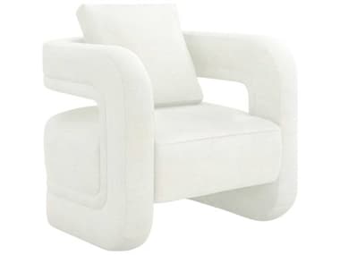 Interlude Home Scillia 31" White Fabric Accent Chair IL19804253